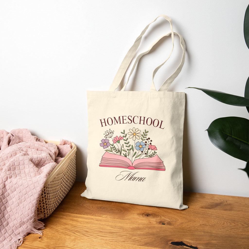 Homeschool Mom Book Bag Canvas Tote