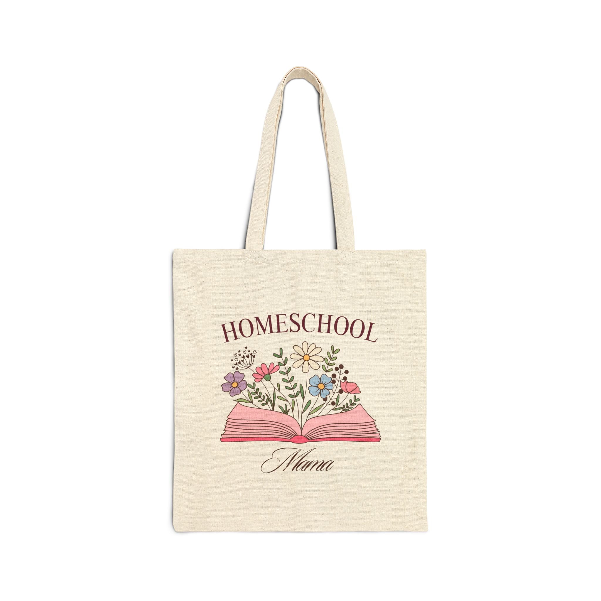 Homeschool Mom Book Bag Canvas Tote