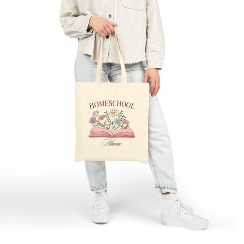 Homeschool Mom Book Bag Canvas Tote